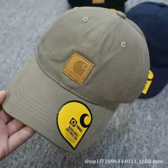 Korean Trendy Brand Carhartt Letter Embroidered Baseball Cap for Women, Face-Slimming, Sun-Protection, Wholesale