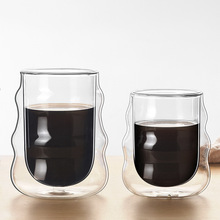 创意双层隔热耐高温玻璃杯咖啡泡花茶牛奶杯透明高硼硅玻璃水杯子