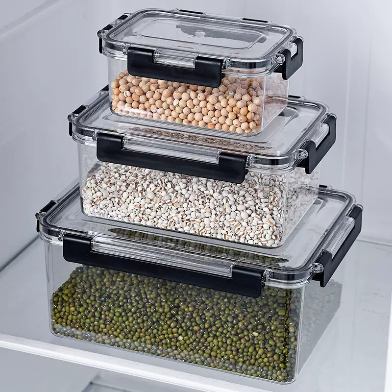 圆形方形透明PET盒耐用不易摔破美观冰箱杂粮收纳盒亚克力包装盒