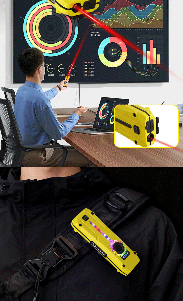 New Model of Cat Moss Inspection Work Light with White, Yellow, and Purple Three-Color Strong Illumination Flashlight with Strong Magnetic Attraction, Red Light, Ultraviolet Laser