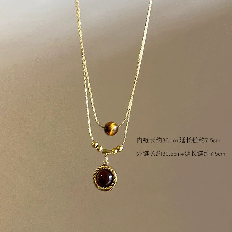 XL-0108 虎眼双金丝链项链