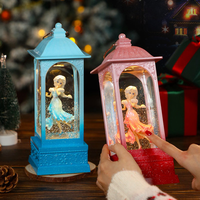 Christmas Christmas Eve rotate children birthday gift Snow The music box crystal ball Ai snow princess Music box