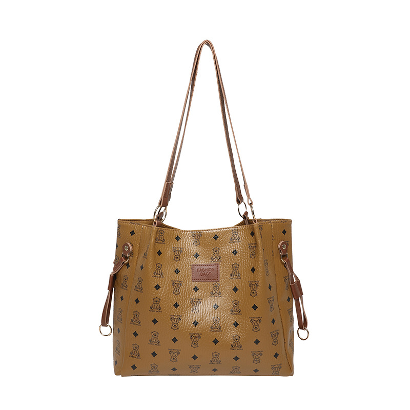 Retro 2025 nuevo estilo de moda de viaje de hombro bolso de brazo de mujer textura universal bolso de mano gran capacidad