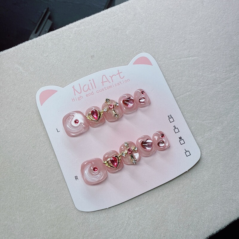 Children's Handmade Cat Eye Manicure Water Ice Moon Sailor Moon Manicure Patch for Babies Aged 2-8 Years Old