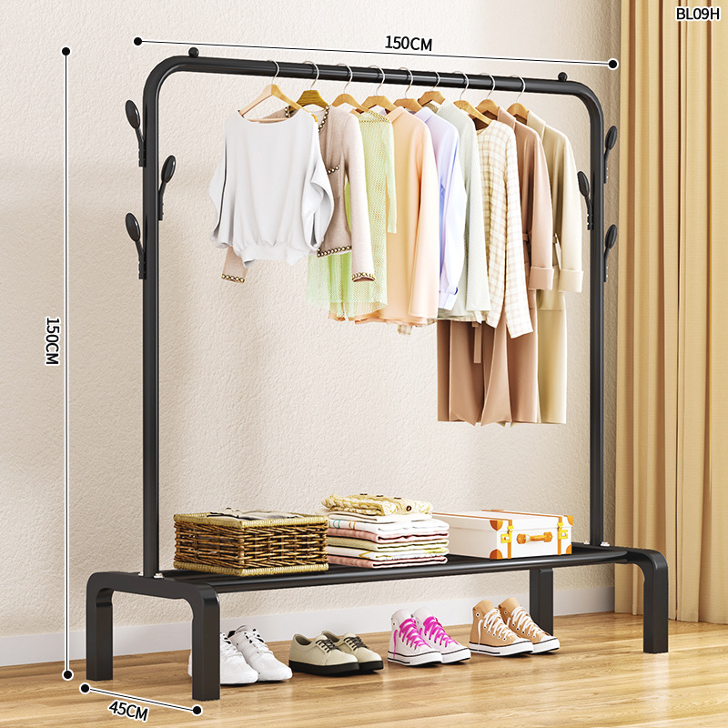 BL09H-wrought 아이언 코트 랙 싱글로드 코트 후크 150 블랙