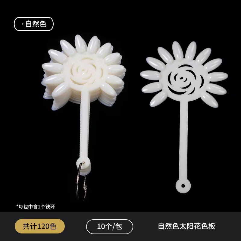 Unpa de color de manicura tarjeta de color solar esmalte de uñas práctica tablero de visualización muestra de color de uñas 10 piezas