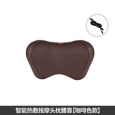 Headrest neck pillow car driving - smart-massage-headrest-brown