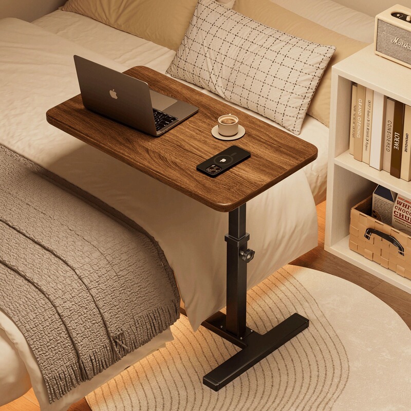 Movable Bedside Table, Lifting Computer Desk, Mobile Side Table, Folding Table, Desk, Home Bedroom Study Table