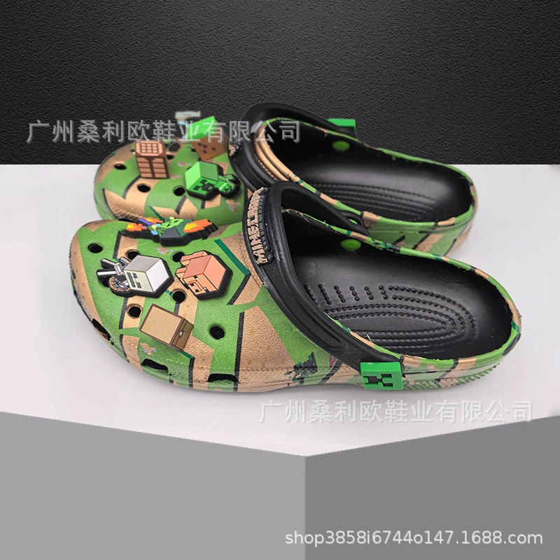 Детские сабо с цветами, пляжная обувь для родителей и детей, оптом с этикетками.