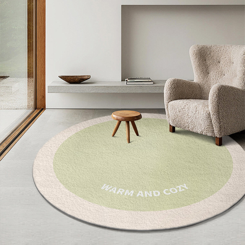 地毯客厅卧室圆形地毯茶几垫化妆椅垫简约床边毯子试衣间短毛圆毯