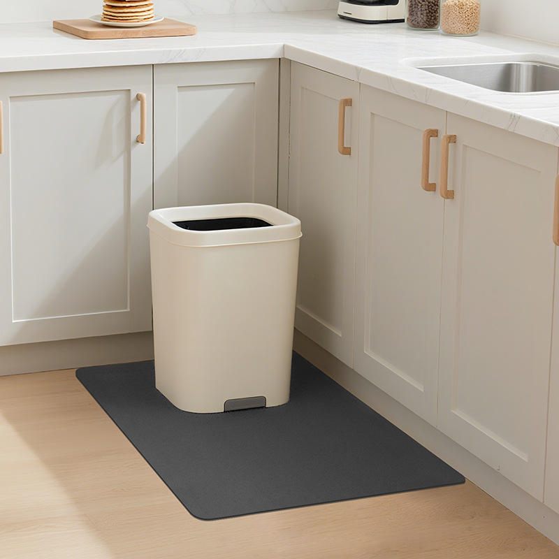 Household Kitchen Trash Can Floor Mat, Simple Absorbent Mat, Stain-Resistant, Non-Slip, No-Wash, Easy-Care Foot Mat, Quick-Drying Carpet
