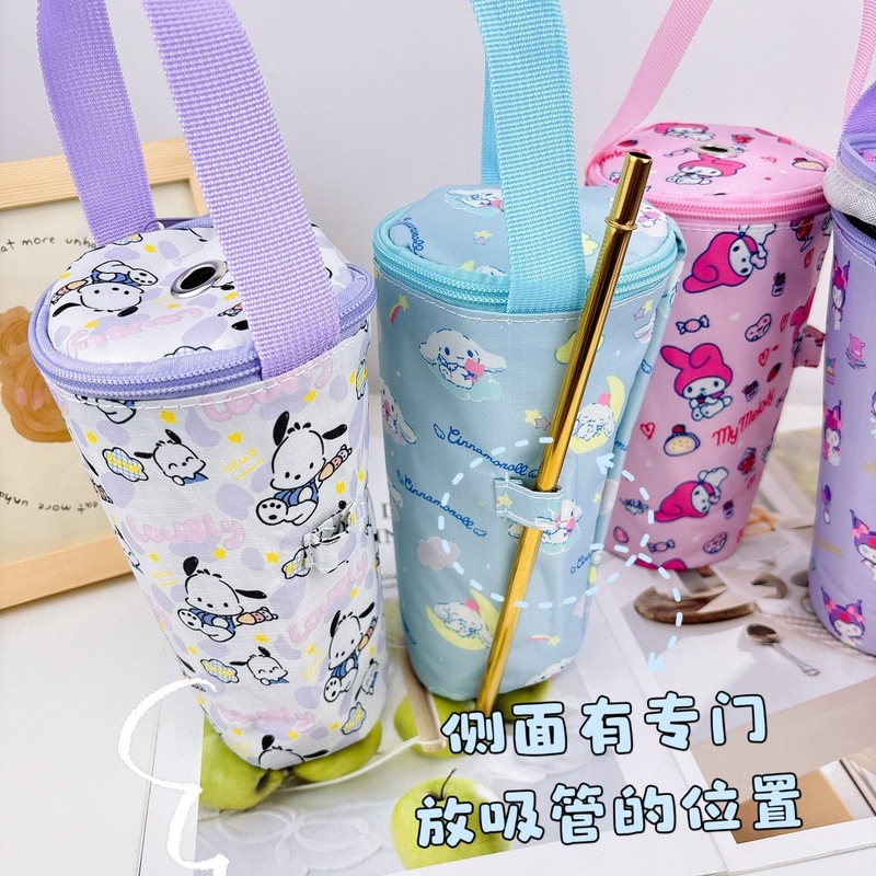 漫画防水ハンドヘルドメイリーミルクティーケトルバッグ魔法瓶カップハンドバッグ夏アイスバッグアルミ箔保冷収納袋|undefined