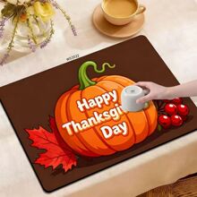 跨境感恩节厨房沥水垫餐具餐垫控水垫吧台垫桌面茶杯垫台面吸水垫