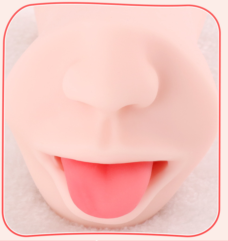 Jiuai Manual Male Masturbator Cup with Mouth and Tongue TPE Stroker — detail image 9