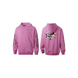 正确版克罗 25ss涂鸦Mattyboy蜘蛛网印花连帽衫卫衣广州工厂批发