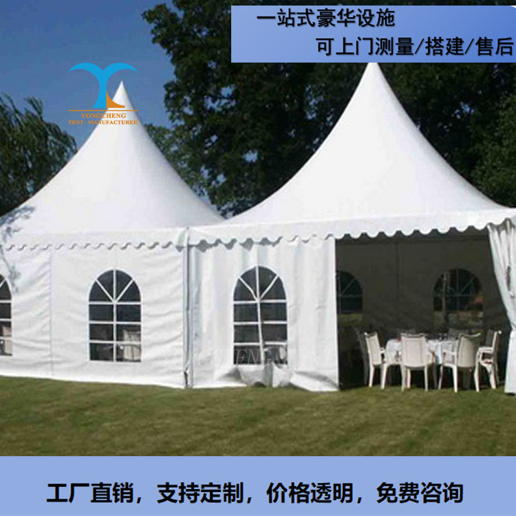 铝合金户外篷房欧式活动展销展览车展四角尖顶棚宴会婚礼帐篷