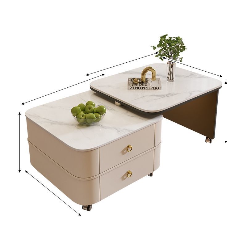 살구색 캐비닛과 블랙 다리 [2025 핫스타일 스노우 마운틴 화이트]