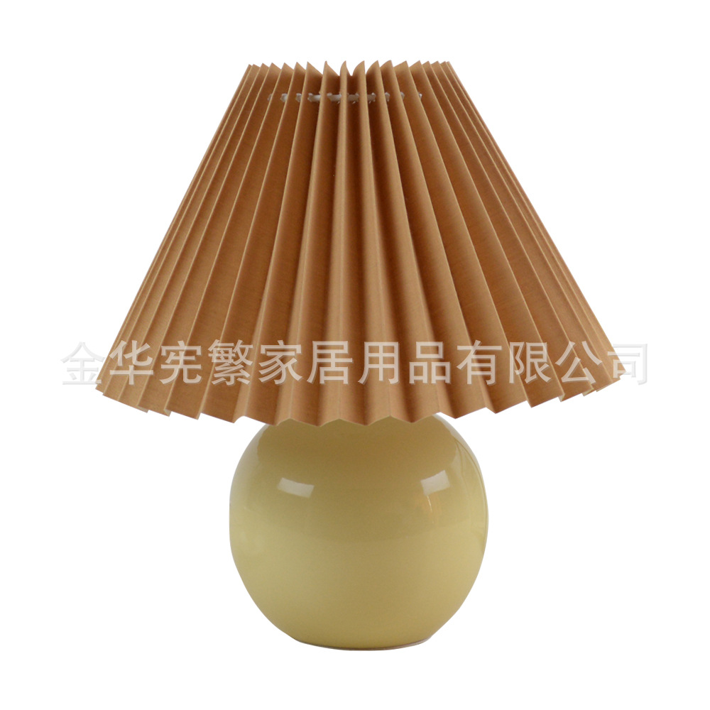 [Xianfan] Super lindo plisado noche luz Retro Vintage Colegio estudiante dormitorio lámpara de escritorio lectura