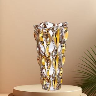 高檔輕奢水晶波西米亞系列玻璃花瓶透明台面歐式簡約家居創意水養