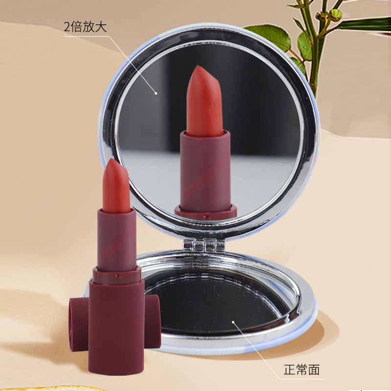 Lindo felpa bordado plegable espejo bolsillo portátil niñas espejo pequeño ins espejo cosmético portátil pequeño espejo redondo