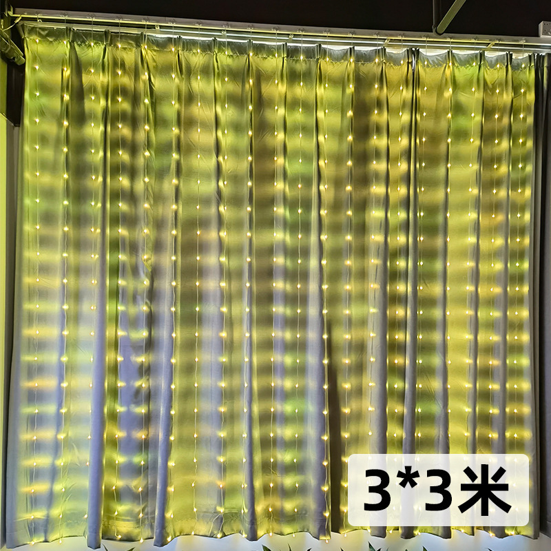 Venta caliente Bluetooth Magic color punto de control Cable de cuero Cadena de luz APP cortina inteligente Pantalla de subtítulos atmósfera decorativa Cadena de luz