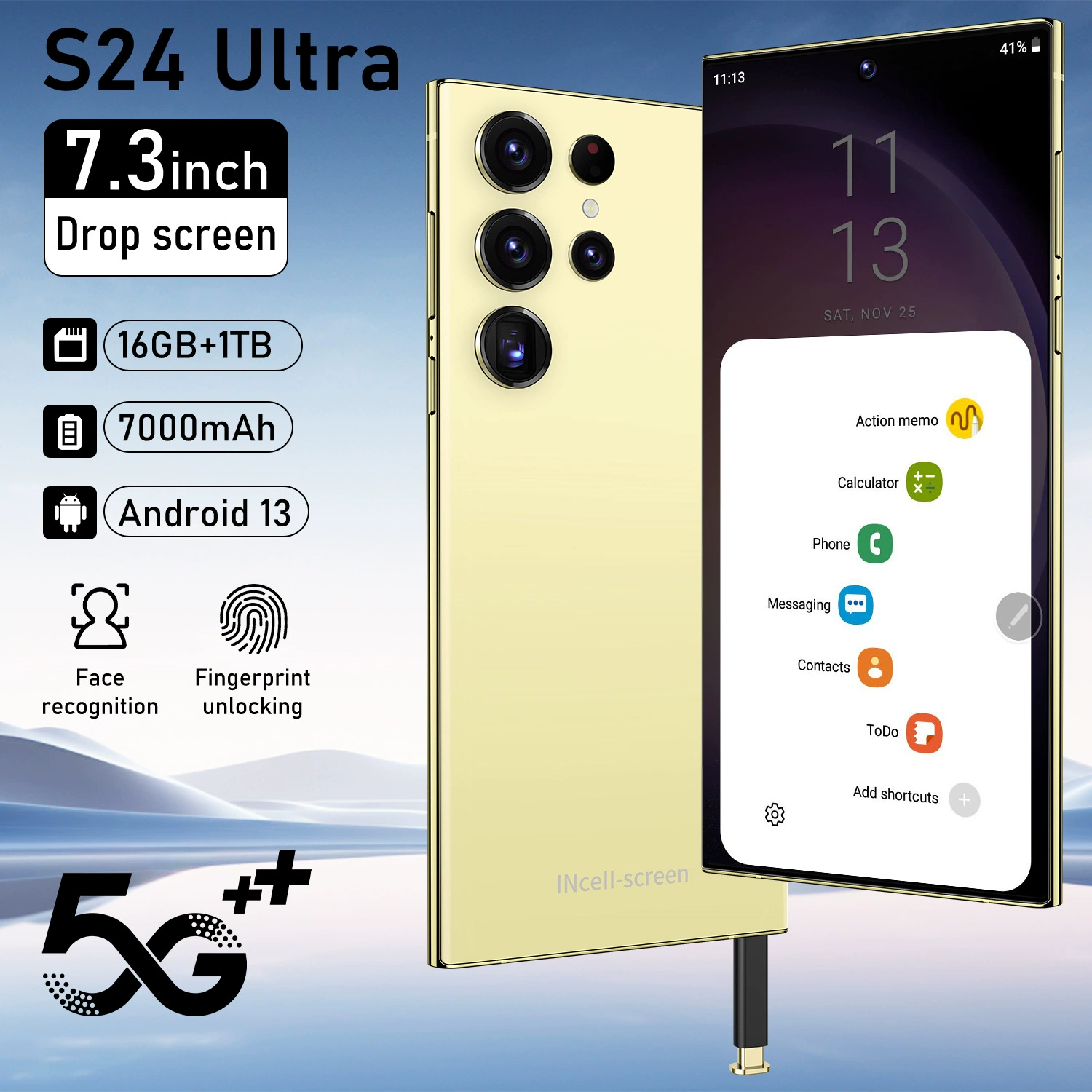 Новый кросс-борт мобильный телефон S24 Ultra большой экран 16+1T Android смартфон источник фабрика (взрывной модели)