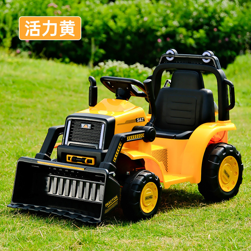 Bulldozer eléctrico para niños con cabina para bebés, excavadora recargable de juguetes de cuatro ruedas, vehículo de ingeniería de control remoto image 7