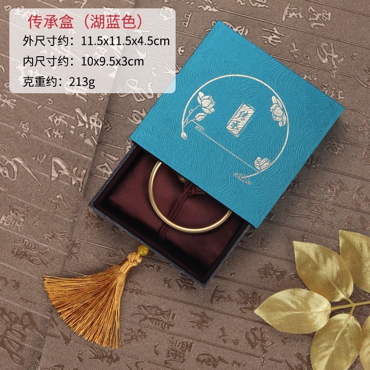 周大福と同じスタイルの古代ジュエリーボックス、伝統的なブレスレットボックス、ジュエリーネックレスボックス、タンカハンドブレスレット包装箱|undefined