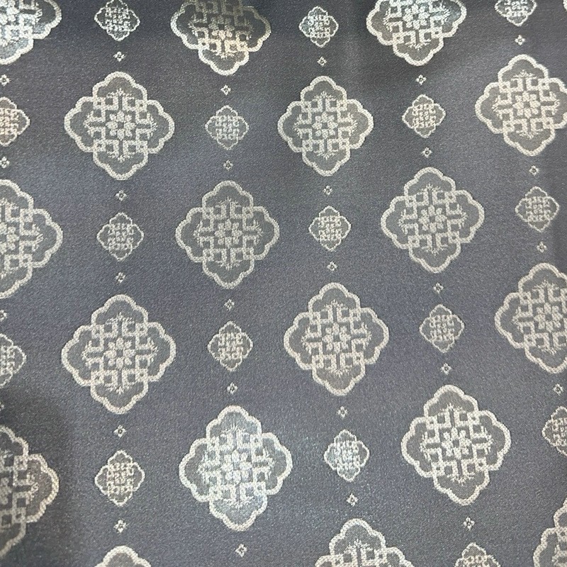 新品中国风窗花面料精美复古提花锦缎四季通用高精密色织提花布料