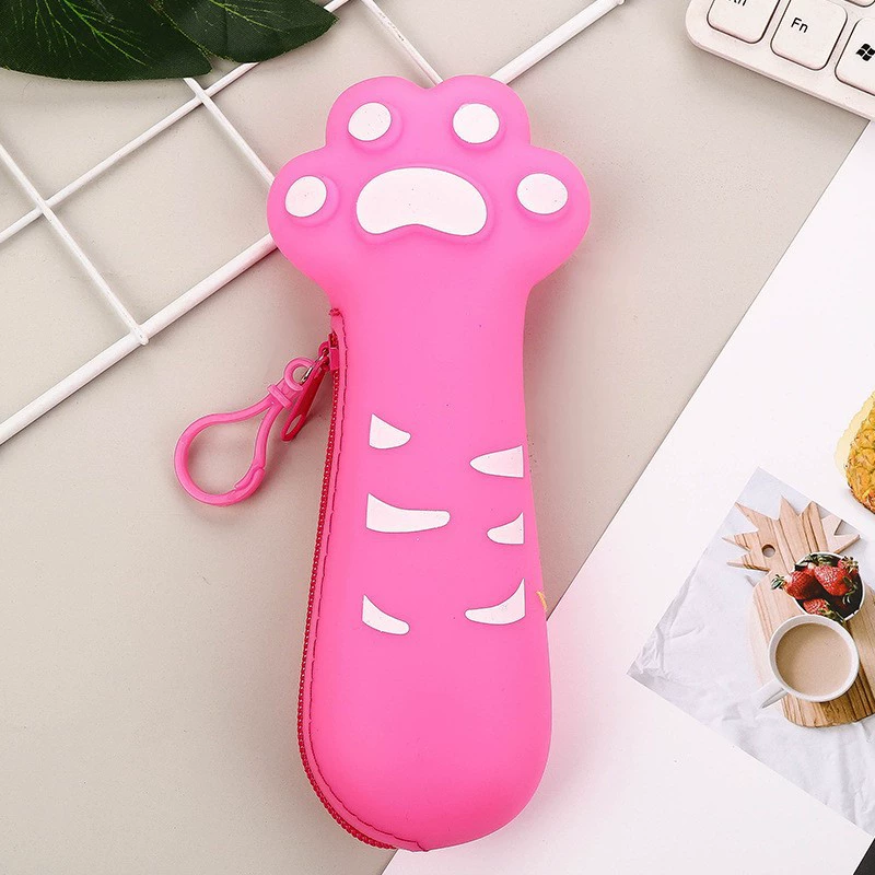 乐顿 Silicone cute cartoon pencil case, storage bag for students, custom-made