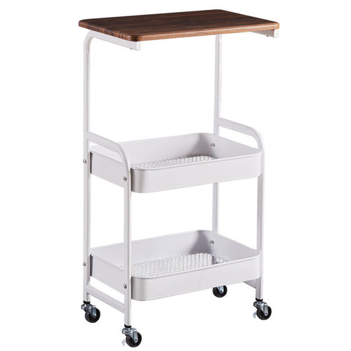 Movable home multi-layer kitchen living room storage rack toy snack bookshelf with table board trolley storage rack