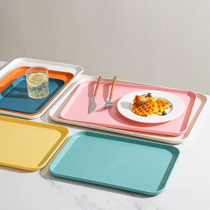 Легкий роскошный прямоугольный пластиковый поднос в скандинавском стиле для дома, поднос для фруктов и чашек оптом