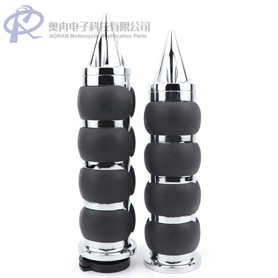Retro Harley handle cover motorcycle modification accessories pointed zinc alloy grip car handle glue 25MM without help