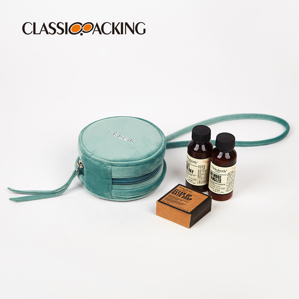 Bolsa de almacenamiento al por mayor de fábrica, material de terciopelo, sobre rojo, bolsa de almacenamiento portátil mini multifuncional, logotipo impreso