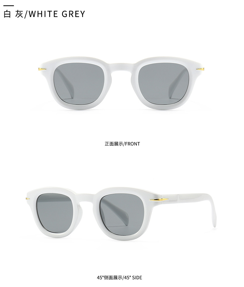 Women Modern Men Retro Round Sunglasses Star Sunglasses display picture 7