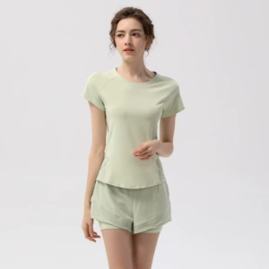 Women's Summer Stylish Outfit with Breathable Fabric and Anti-Light Running Clothes