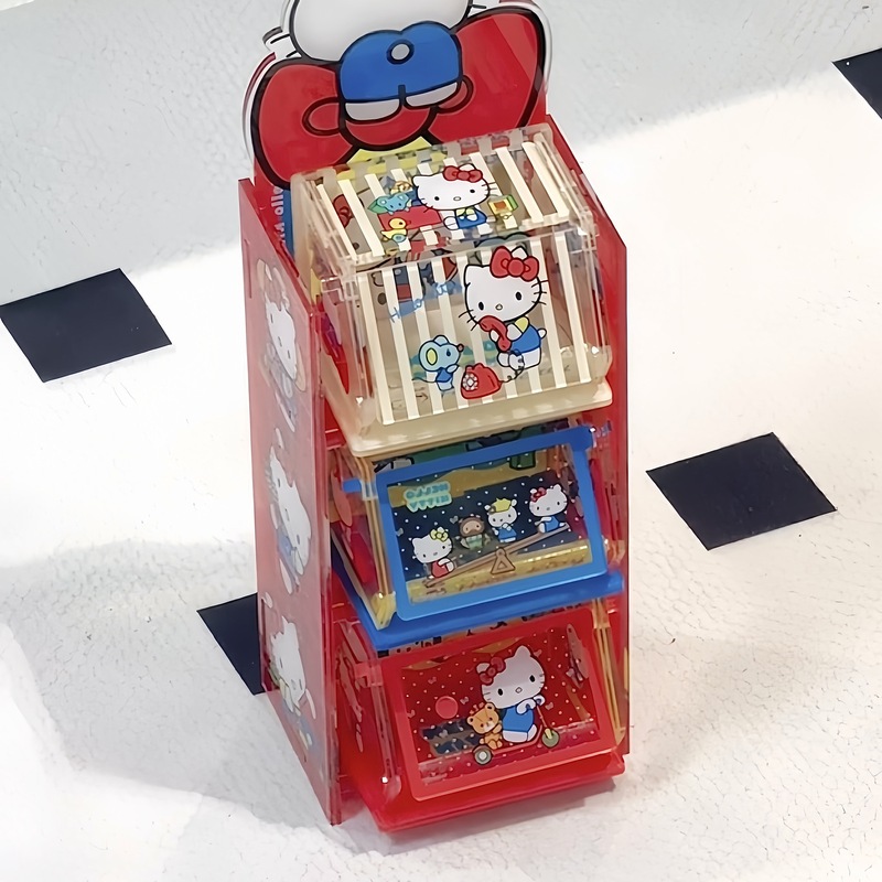 小紅書と同じかわいいハローキティ収納ボックスアクリル kt 猫キャンディボックスフリップトップデスクトップ収納ラック|undefined