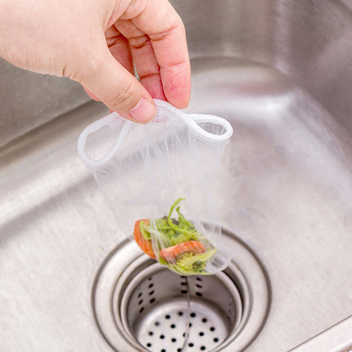100 pieces kitchen sink filter, vegetable sink anti-clogging net, floor drain, hair sewer garbage bag garbage net
