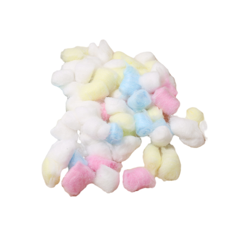 En stock suministro de color bola de algodón cosmética suave absorbente suave cómodo no emocionante multi-especificación bola de algodón cosmética