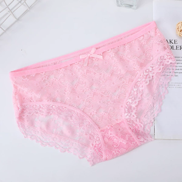 Lace red pants