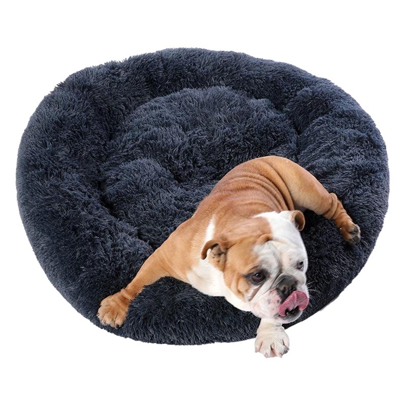 Fábrica de suministros para mascotas sueño profundo perrera nido de gato extraíble y lavable ronda de pelo largo Otoño e Invierno mascota nido gato cama estera