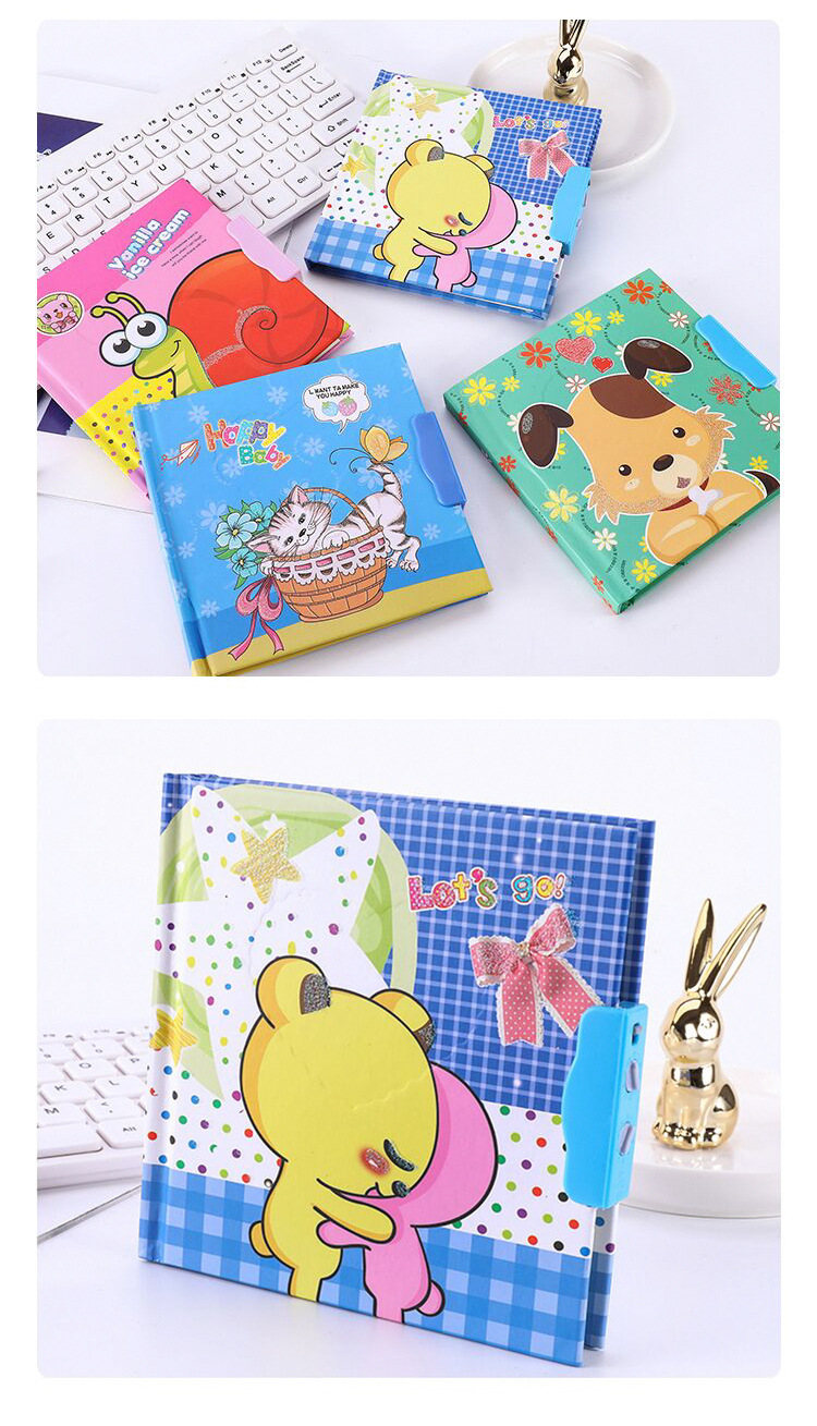 小学生48K密码本 卡通方形密码锁记事本学生生日礼物日记本批发-阿里巴巴