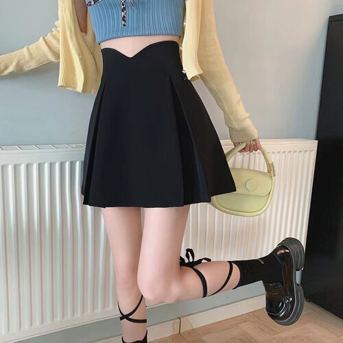 High-waisted Design Semi-slip Dress for Plus Size Women, Autumn/Winter New Women's Fashion Korean Version Irregular Hip Covering Versatile A-line Short Skirt