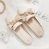 Slide, slippers, summer mesh fashionable universal footwear with bow, loose fit, 2022, internet celebrity