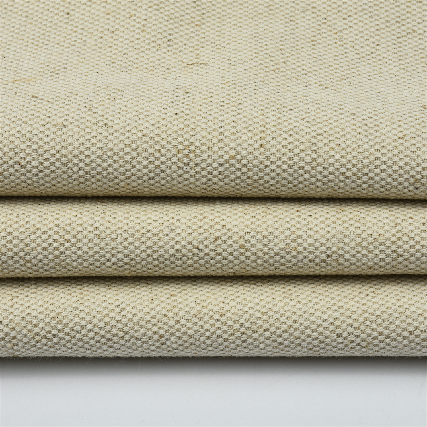 双经双纬大马丁麻棉 原坯自然亚麻面料 托特包鞋材家居抱枕亚麻布