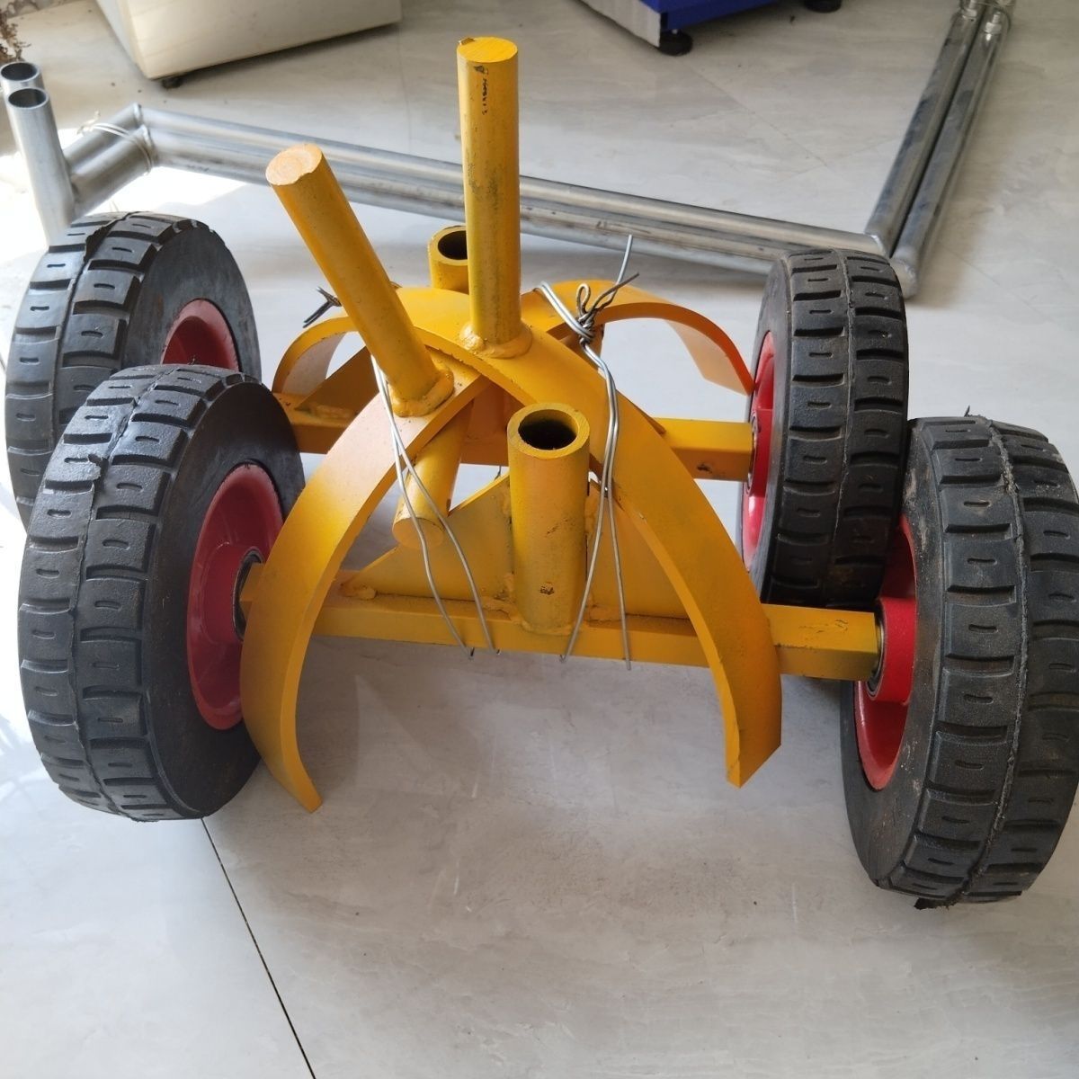 消防管道搬运车运输小推车重型四轮拉管小车托运车拖车型