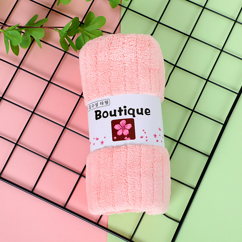 Toalla de tira japonesa colgante toalla facial urdimbre toalla de coral absorción de agua espesa suave doméstica