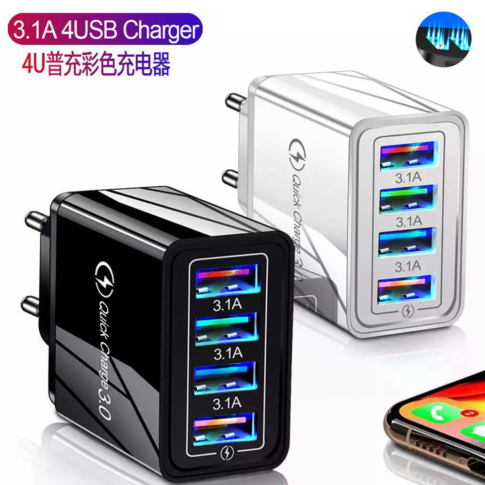 Luminous 4USB mobile phone charger 3A co...