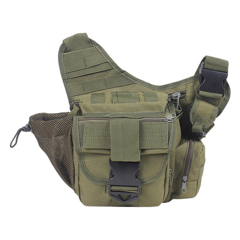 Al aire libre crossbody bolsa de la cámara SLR ventilador militar táctico sillín deportes ciclismo bicicleta corriendo hombro cintura colgando bolsa