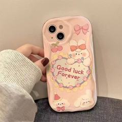 樱桃兔子适用iphone16欧美17promax手机壳苹果15pro可爱14少女13